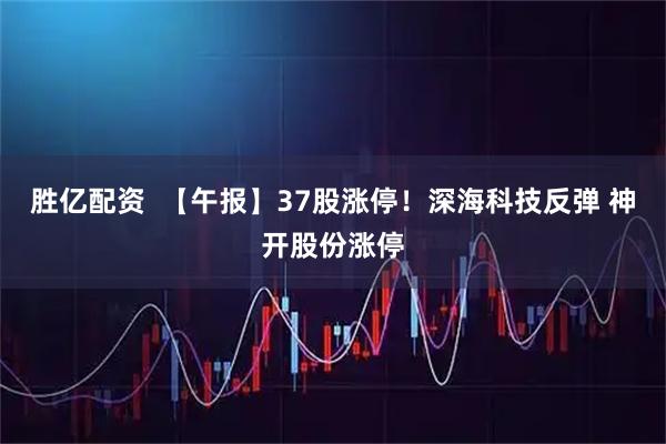 胜亿配资  【午报】37股涨停！深海科技反弹 神开股份涨停